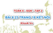Bài 6.23 trang 18 Toán 6 Tập 2 Kết nối tri thức